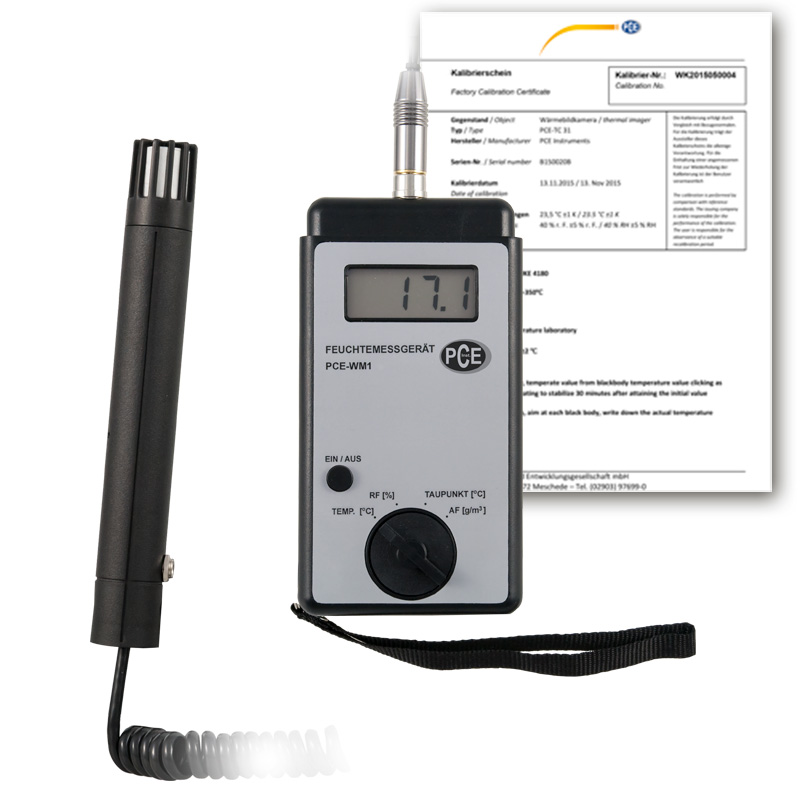 Environmental Meter PCE-WM1-ICA incl. ISO Certificate