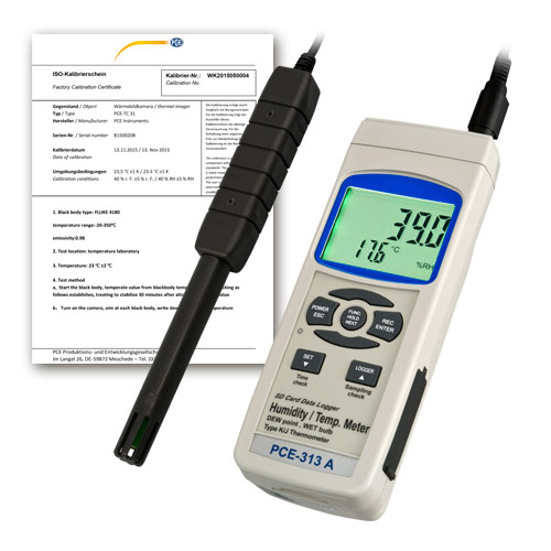 Thermometer PCE-313A-ICA incl. ISO Certificate