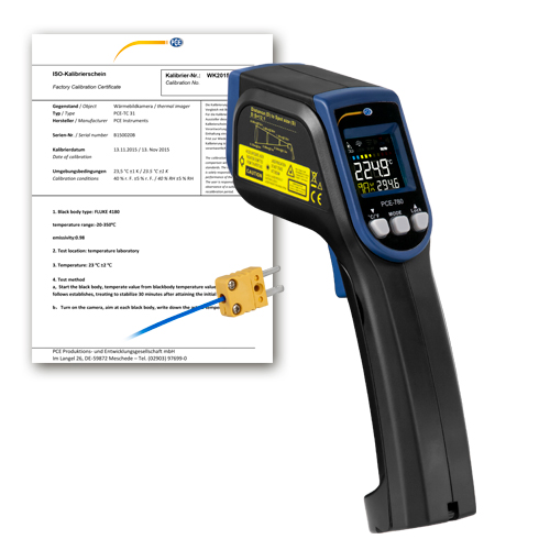 Digital Infrared Thermometer PCE-780-ICA incl. ISO Certificate