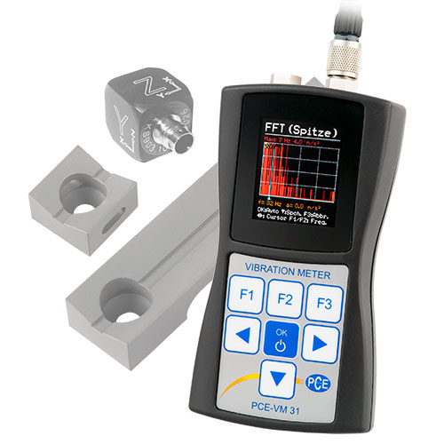 Human Vibration Meter with Hand-Arm Sensor PCE-VM 31-HA