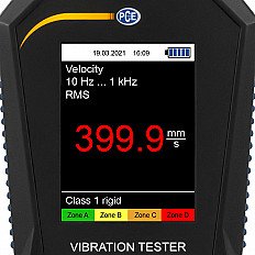 Vibration Meter PCE-VT 3800S-ICA incl. ISO Calibration Certificate