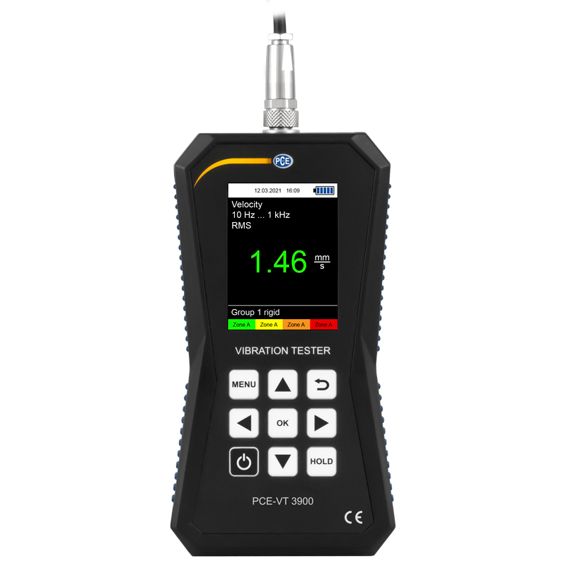 Vibration Meter PCE-VT 3800S-ICA incl. ISO Calibration Certificate