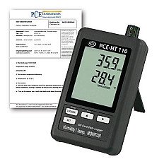 Air Quality Meter w/ Calibration Certificate PCE-HT110-ICA With 2 Channel recorder