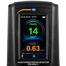 Air Quality Meter PCE-RCM 11 Determination of HCHO, fine dust (PM2.5 / PM10)