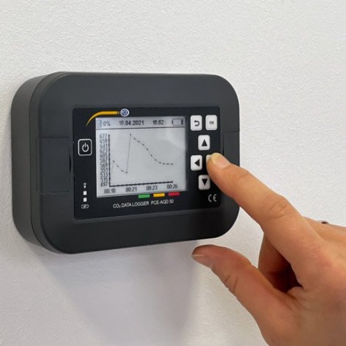 Air Quality Meter PCE-AQD 50 Measures Temperature, humidity, atmospheric pressure, CO2