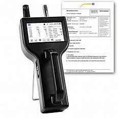 Air Quality Meter PCE-PQC 11EU Measuring Range - 0.5 to 25 μm, Factory calibrated at 0.5, 0.7, 1.0, 3.0, 5.0, 10.0 μm