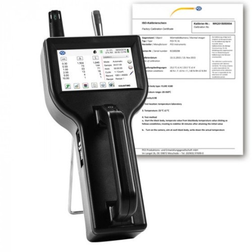 Air Quality Meter PCE-PQC 13EU Measuring Range - 0.5 to 25 μm, Factory calibrated at 0.5, 1.0, 5.0 μm