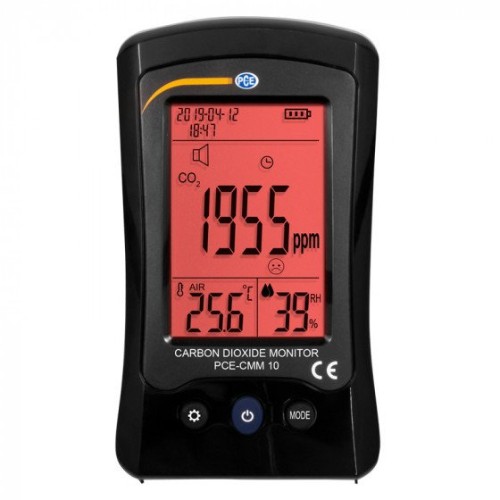 Air Quality Meter PCE-CMM 10-ICA / CO2 meter incl. ISO Calibration Certificate