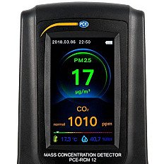 Air Quality Meter / Air Quality Monitor PCE-RCM 12 Determination of CO2, HCHO, fine dust (PM2.5 / PM10)